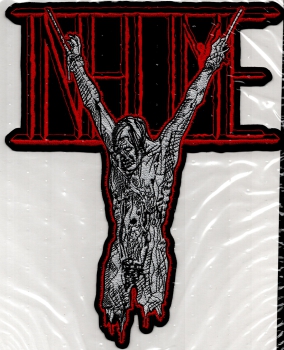 Inhume - Rotes Logo Weisser Body Logo Rückenaufnäher