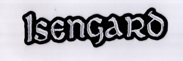 Isengard - Weisses Logo Rückenaufnäher