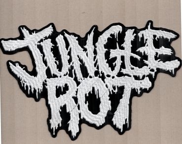 Jungle Rot - Weisses Logo Rückenaufnäher