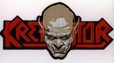 Kreator - Rotes Logo Kopf Rückenaufnäher