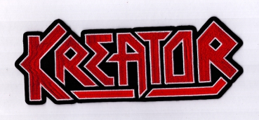 Kreator - Weiss Rotes Logo Rückenaufnäher