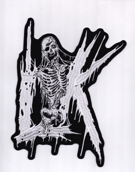 Lik - Weisses Logo Rückenaufnäher