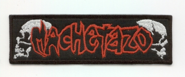 Machetazo - Red Logo White Skull Patch