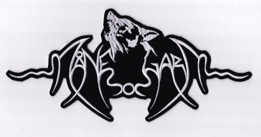 Manegarm - Weisses Logo Rückenaufnäher