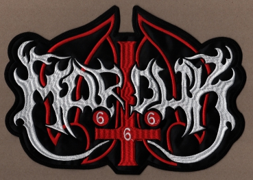 Marduk - Rot Weisses Altes Logo Rückenaufnäher
