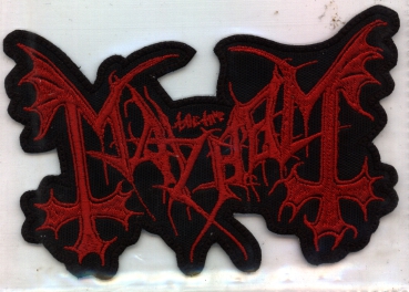 Mayhem - Kontour Rotes Logo Aufnäher