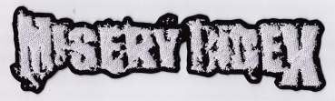 Misery Index - Weisses Logo Rückenaufnäher