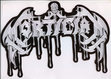 Mortician - Weisses Logo Rückenaufnäher