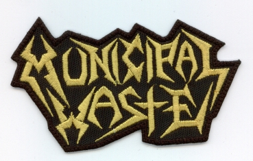 Municipal Waste - Gold Logo Kontour Aufnäher