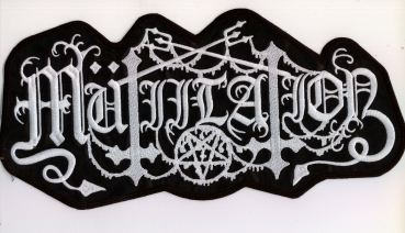 Mutiilation - Weisses Logo Rückenaufnäher