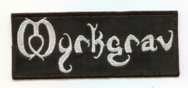Myrkgrav - Weisses Logo Aufnäher