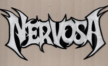 Nervosa - Weisses Logo Rückenaufnäher
