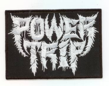 Power Trip - Weisses Logo Aufnäher