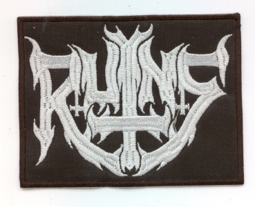 Ruins - Weisses Logo Aufnäher