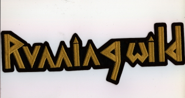 Running Wild - Gelbes Logo Rückenaufnäher