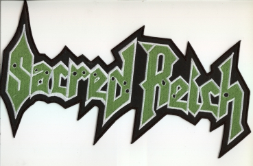 Sacred Reich - White Green White Logo Backpatch