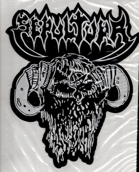 Sepultura - Necromancer Weisses Logo Rückenaufnäher