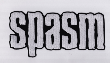 Spasm - Weisses Logo Rückenaufnäher
