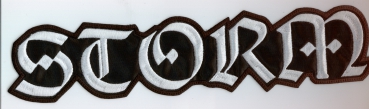 Storm - Weisses Logo Rückenaufnäher