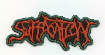 Suffocation - Grün Rotes Logo Kontour Aufnäher
