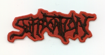Suffocation - Rot Schwarzes Logo Kontour Aufnäher