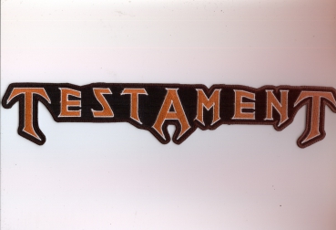Testament - White Orange Logo Backpatch