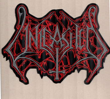 Unleashed - Red Grey Logo Backpatch