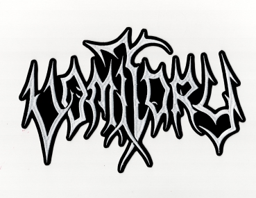 Vomitory - Weisses Logo Rückenaufnäher