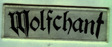 Wolfchant - Logo White Woven Patch