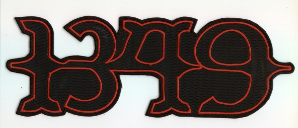 1349 - Rotes Logo Rückenaufnäher