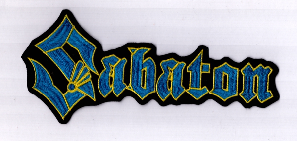 Sabaton - Gelb Blaues Logo Rückenaufnäher