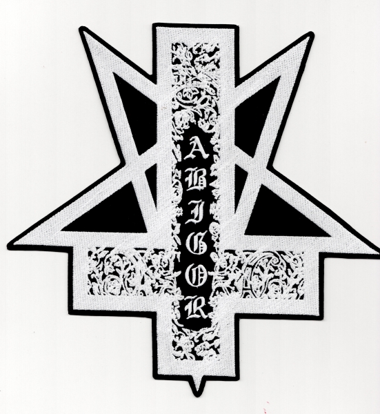 Abigor - Weisses Logo Orkblut Rückenaufnäher