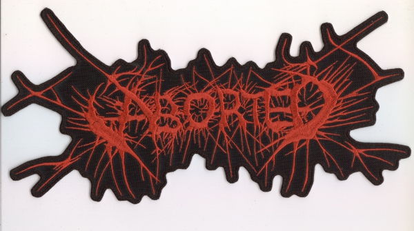 Aborted - Rotes Logo Rückenaufnäher