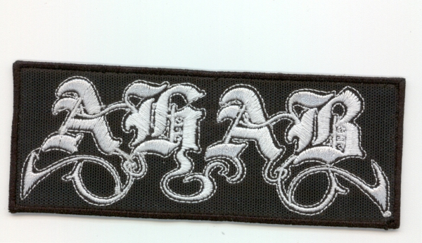Ahab - Weisses Logo Aufnäher