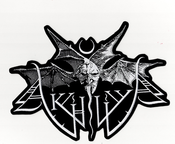 Akhlys - White Logo Backpatch