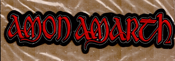 Amon Amarth - Rot Weisses 2 Logo Rückenaufnäher