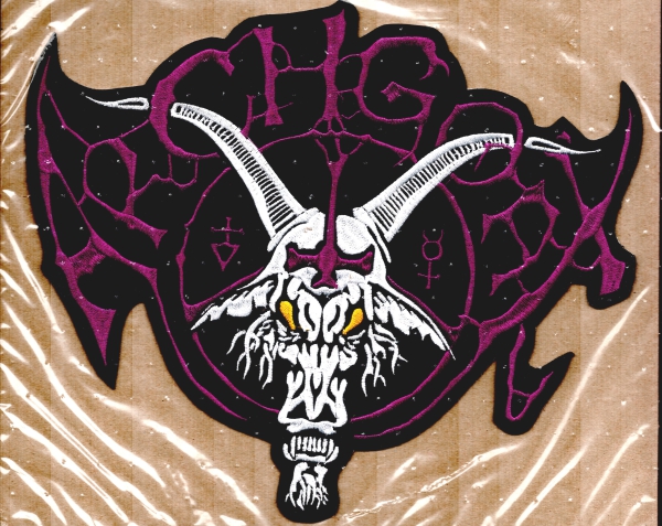 Archgoat - Lila Weiss Logo Rückenaufnäher