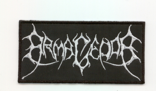 Armagedda - Weisses Neues Logo Aufnäher