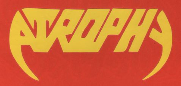 Atrophy - Gelbes Logo Aufkleber