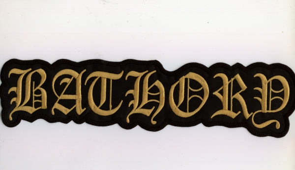Bathory - Gelbes Logo Rückenaufnäher