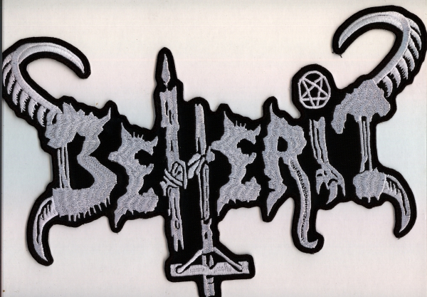 Beherit - Weisses Altes Logo Rückenaufnäher