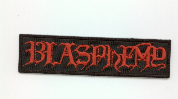 Blasphemy - Rotes Logo Aufnäher