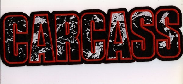 Carcass - Rot Weisses Neues Logo Rüpckenaufnäher