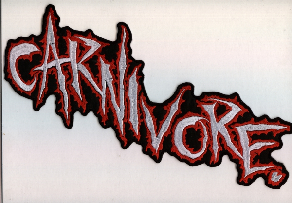 Carnivore - Red White Red Logo Backpatch