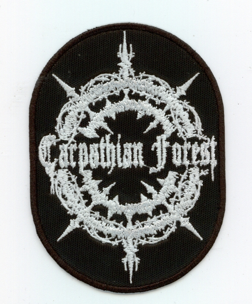 Carpathian Forest - Weisses Logo Oval 2 Aufnäher