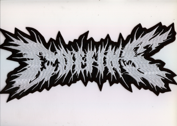 Coffins - White Logo Backpatch