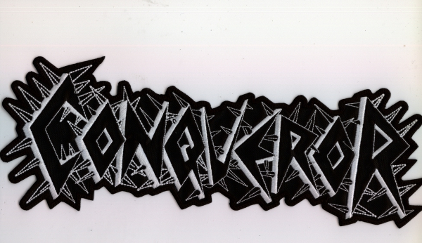 Conqueror - Weisses Logo Rückenaufnäher