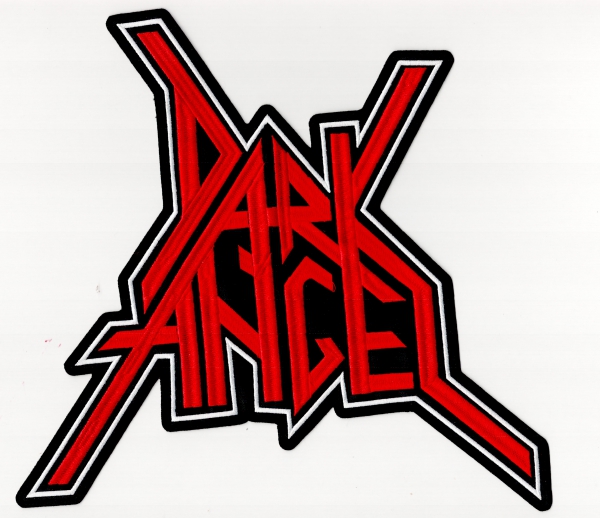 Dark Angel - Weiss Rotes Logo Rückenaufnäher