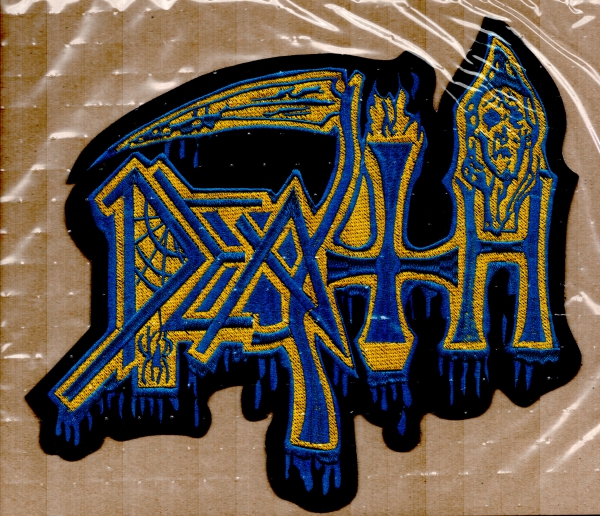 Death - Blue Yellow Old Logo Backpatch