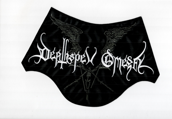 Deathspell Omega - Grau Weisses Logo Rückenaufnäher